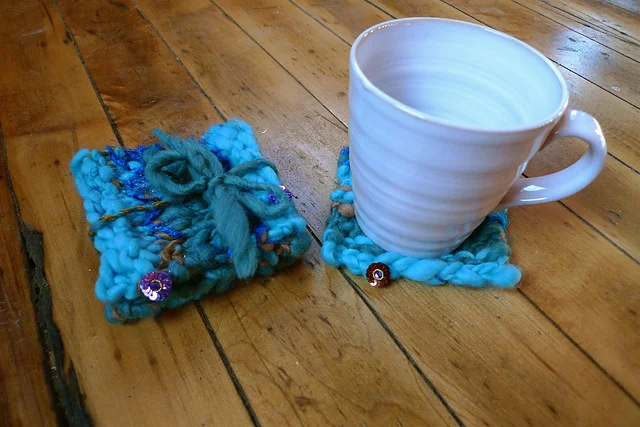 Boho Coasters Free Knitting Pattern