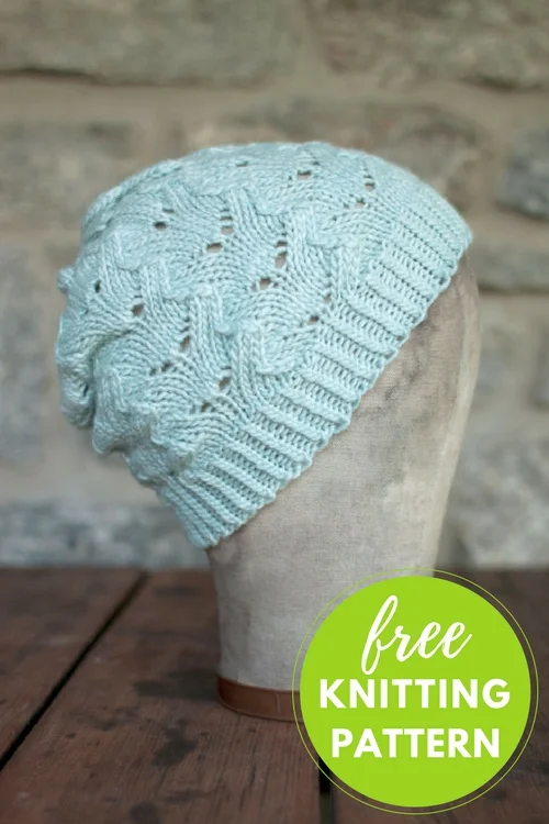 Helado Lace Hat Free Knitting Pattern