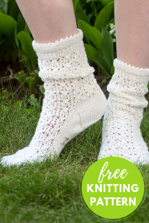 Let’s Knit! Julie Lace Socks Free Knitting Pattern