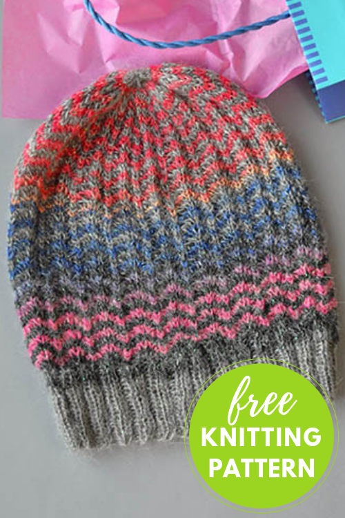 Ziggity Hat Free Knitting Pattern