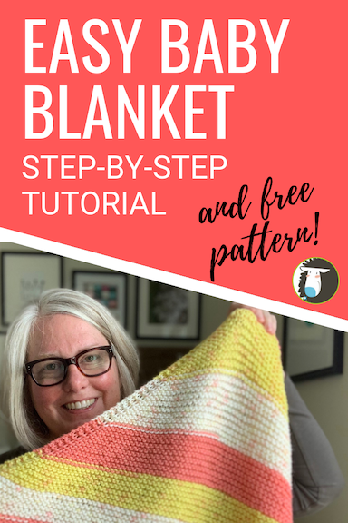Baby Blanket PDF Modern Blanket KNITTING PATTERN Reversible Knit Baby Blanket Easy Baby Blanket Diagonal Stripe Baby Blanket