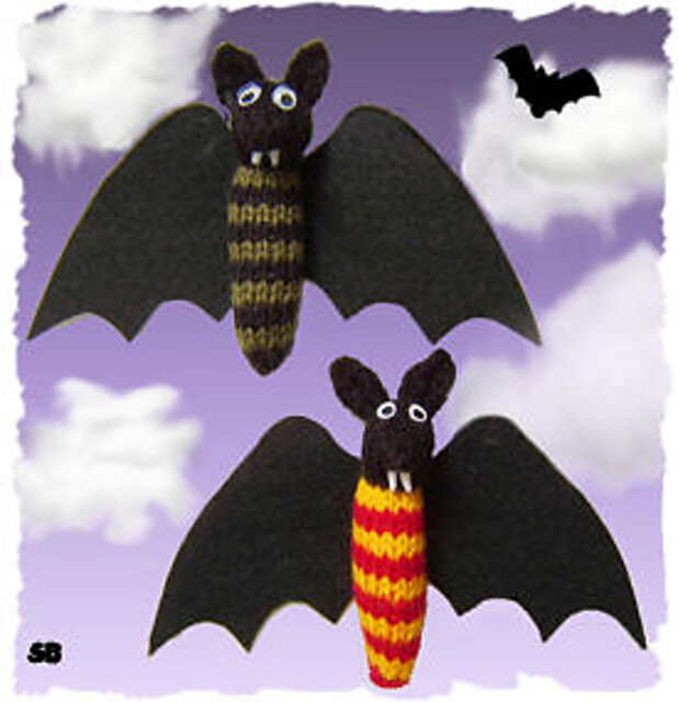 Halloween Treat: House Bats Free Knitting Pattern - Knit them in your Harry Potter House colors OR your favorite colors