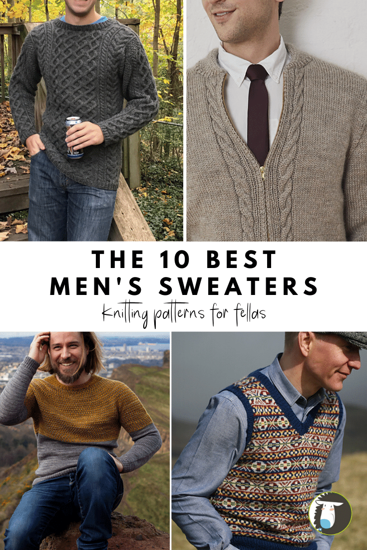 10 Best Men's Sweater Knitting Patterns — Blog.NobleKnits