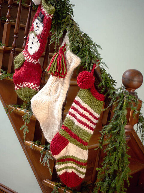 Christmas Knitted Stocking Hanging Crochet Socks Tree Ornament Decor 
