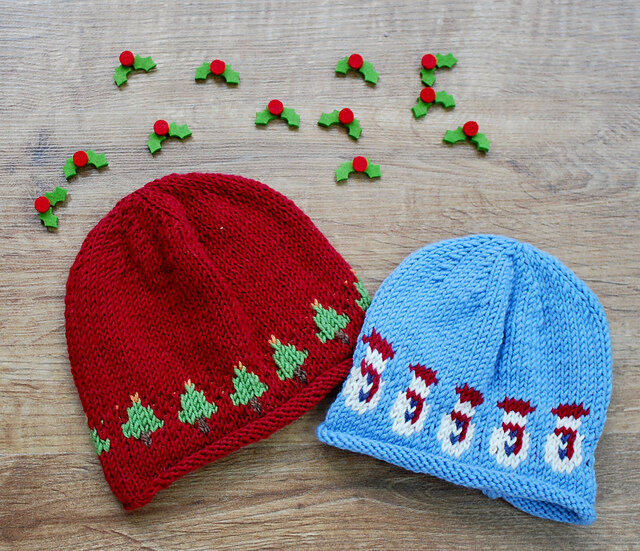 Christmas Gift Baby Beanie Family Christmas Beanies Mommy and Me Knitted Beanie Set Family Gift. Holiday Beanies Holiday Gift Set