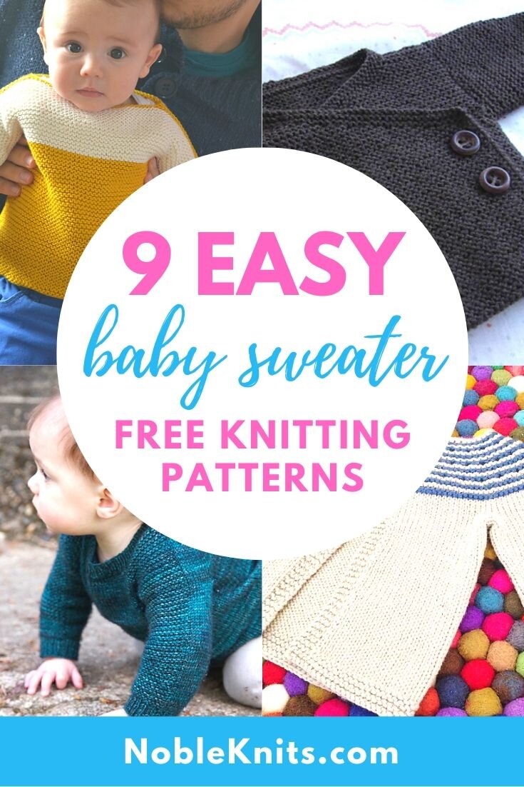9 Easy Baby Sweater Free Knitting Patterns — Blog.NobleKnits
