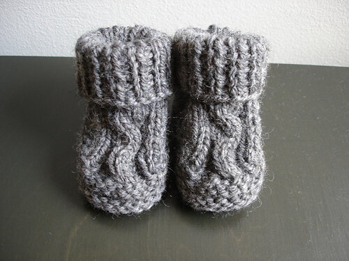 knitted baby slippers