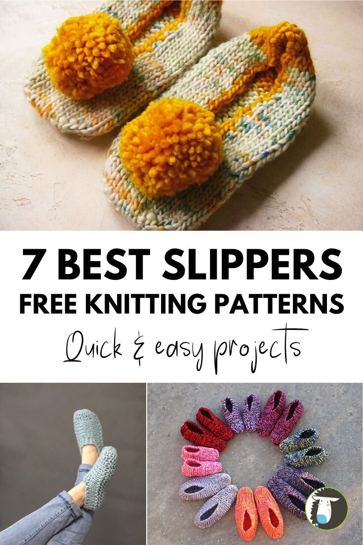 7 Best Slippers Free Knitting Patterns Blog Nobleknits