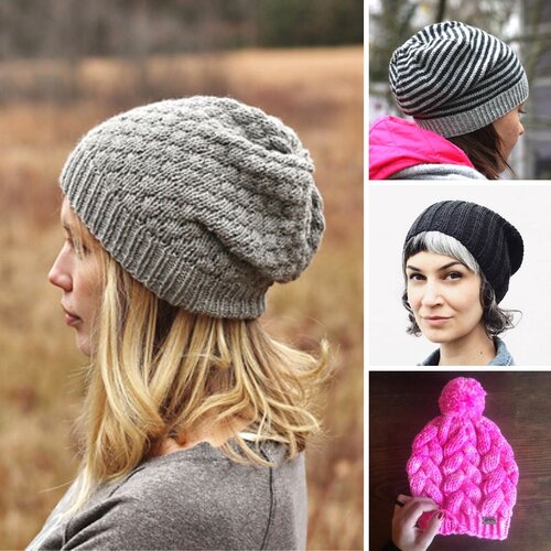 knit pattern for slouchy hat men beanie knitting pattern