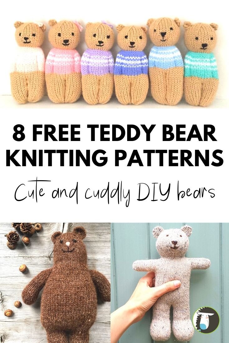 8 Cutest Teddy Bears Free Knitting Patterns Blog Nobleknits