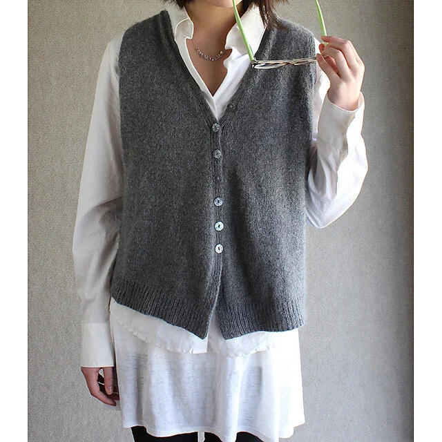 Womens Vest Aran Waistcoat Knitting Pattern Free Rowan Longdendale