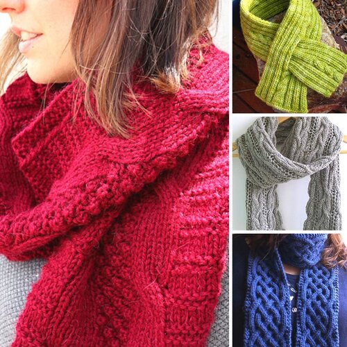 Scarf Knit Patterns - 6 Simple Scarves Pattern
