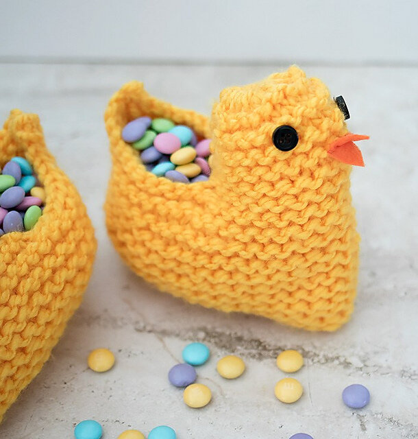 Hand knitted Easter chick covers x 3 