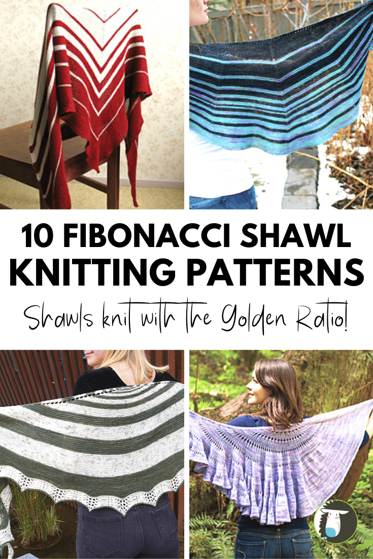 forecast self North 10 Stunning Fibonacci Shawl Knitting Patterns featuring the Golden Ratio —  Blog.NobleKnits