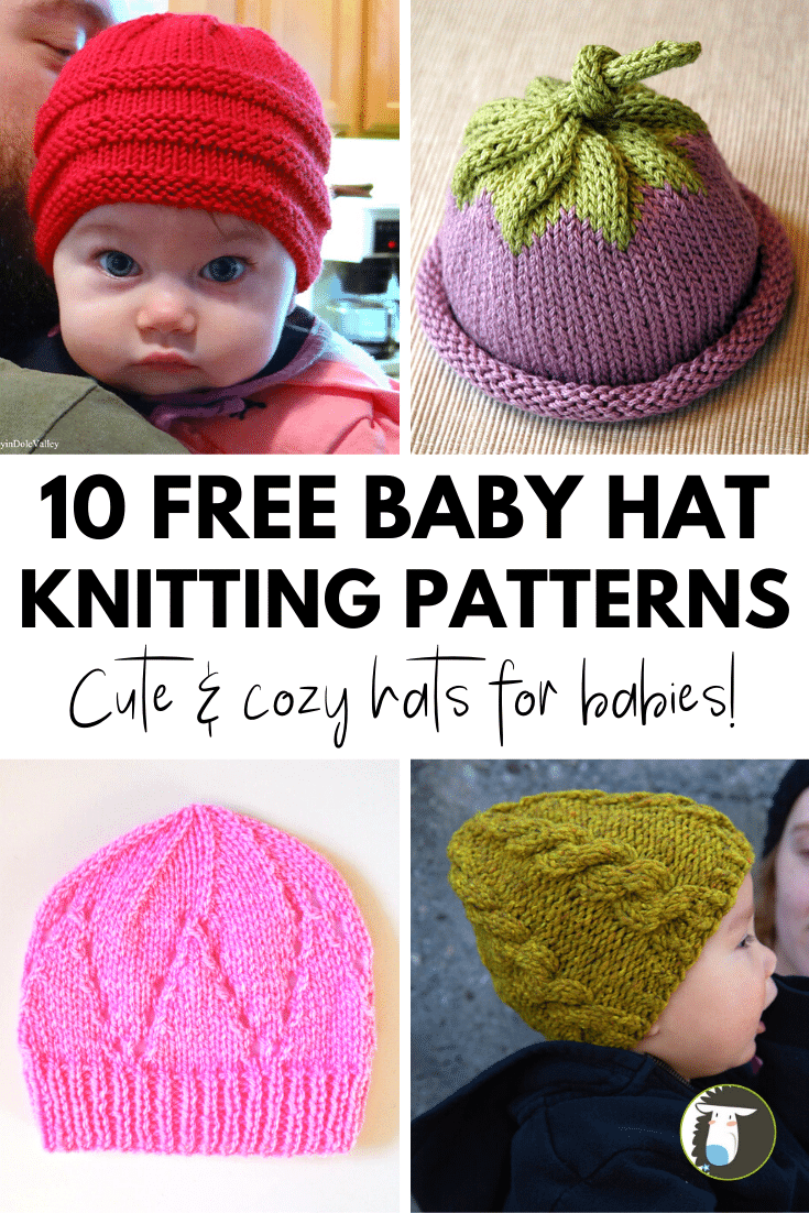 Straight Needles Knit Hats For Newborns Yarn Simple Baby Hat