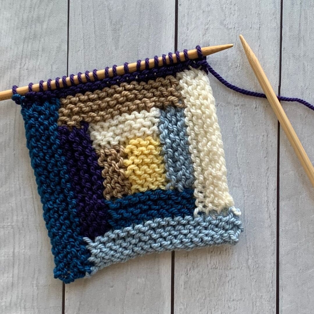 How to Knit a Log Cabin Baby Blanket (Right OR Left Handed)