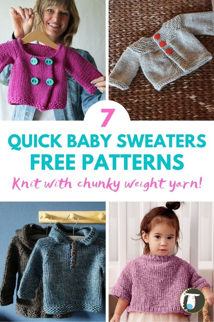 7 Quick-Knit Baby Sweater Free Patterns — Blog.NobleKnits