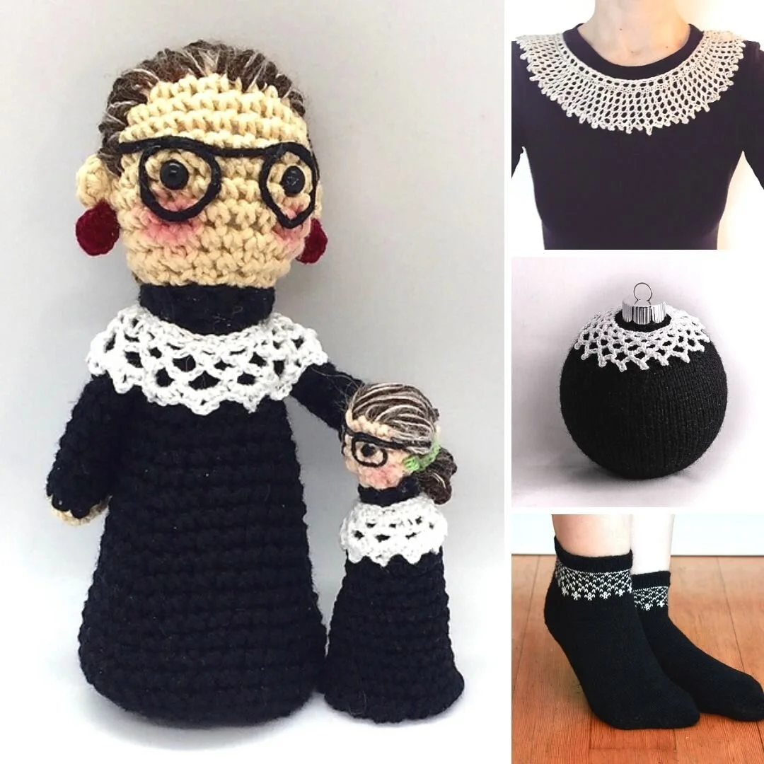 Ruth Bader Ginsburg Inspired Knit and Crochet Patterns