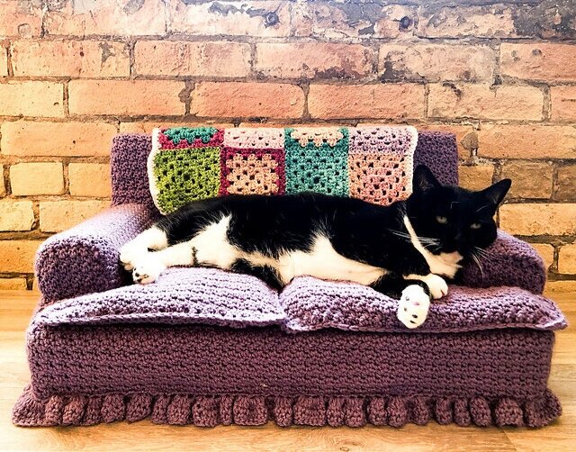 8 Cozy Cat Bed Free Crochet Patterns Blog Nobleknits