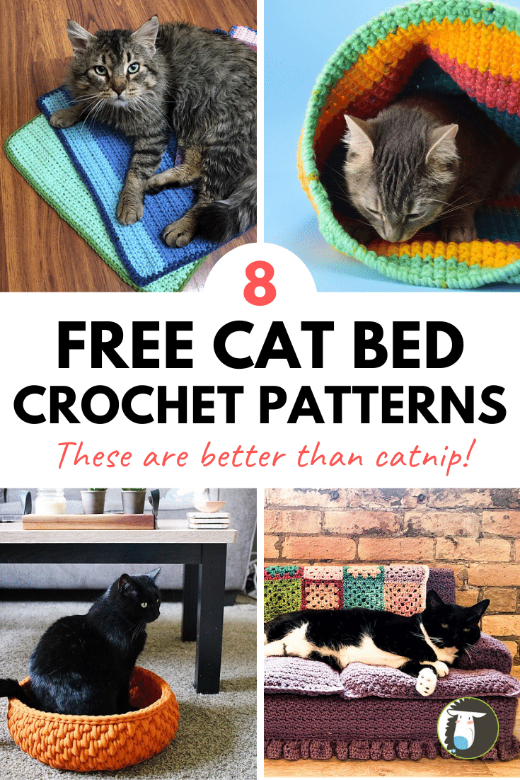8 Cozy Cat Bed Free Crochet Patterns — Blog.NobleKnits