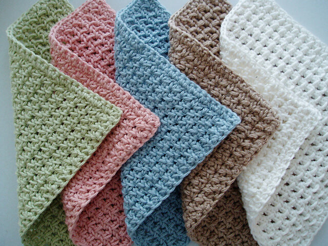 Wash Cloth, Handmade Wash Cloth, Crochet Washcloth, Natural 100