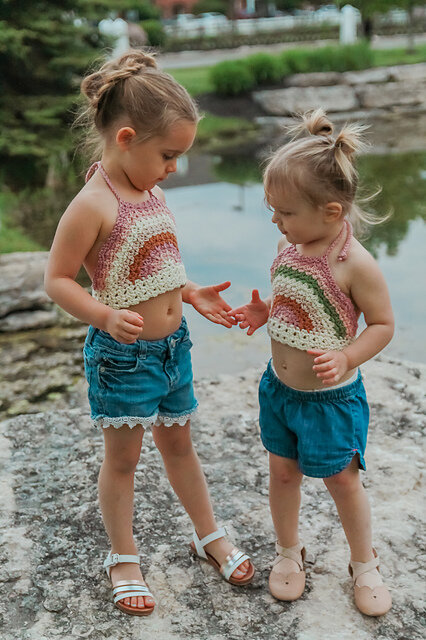 Girls’ Rainbow Halter Crochet Pattern