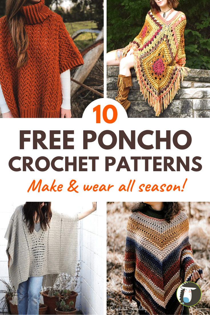 10 Free Poncho Crochet Patterns — Blog.NobleKnits