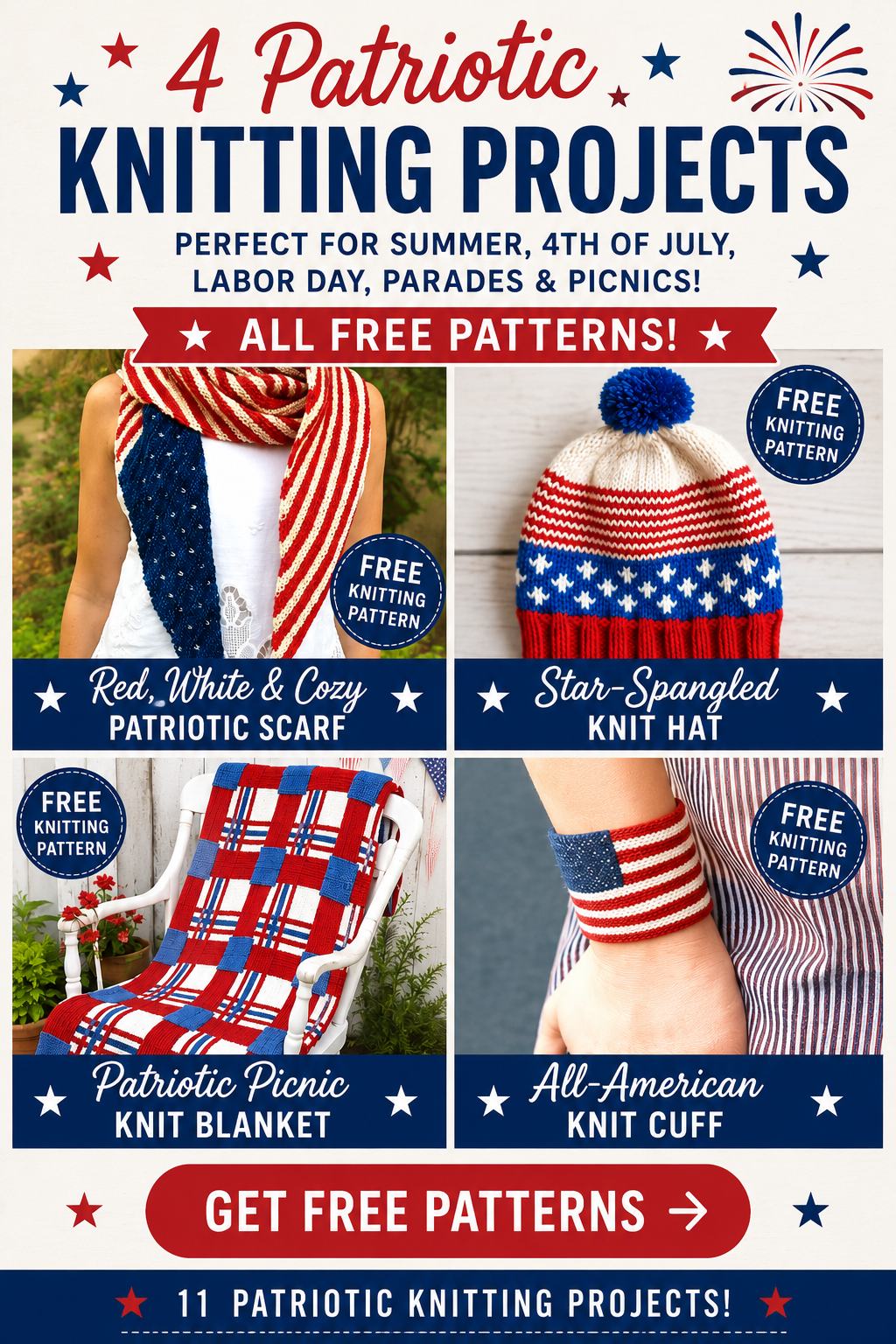 Americana Patriotic Knitting Free Patterns