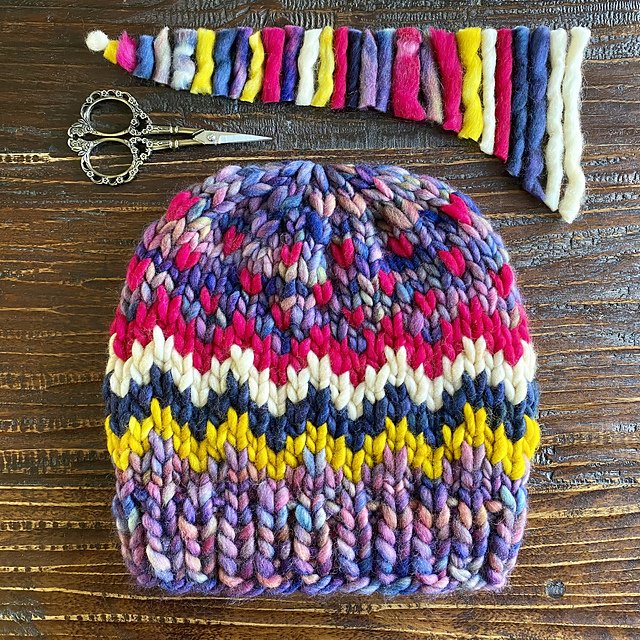 Ravelry: Man's Striped Slouchy Beanie pattern by Tina Dineen