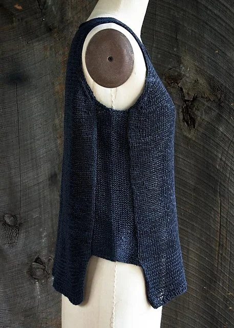 Notched Hem Tank Free Knitting Pattern