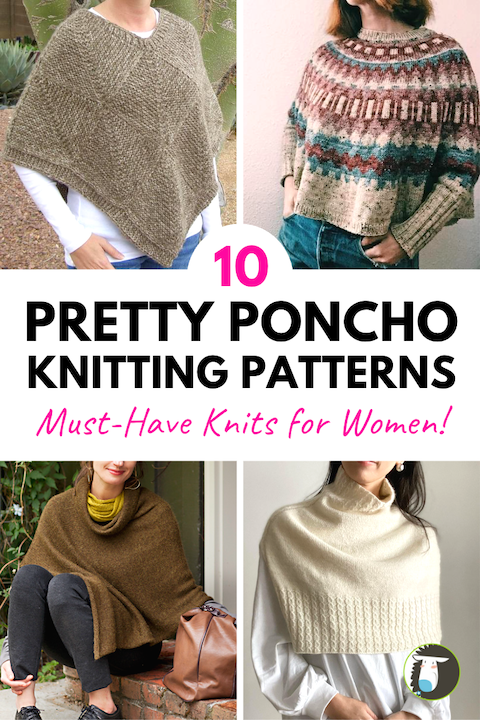 Easy Poncho Knitting Patterns : Knit Yourself Cozy