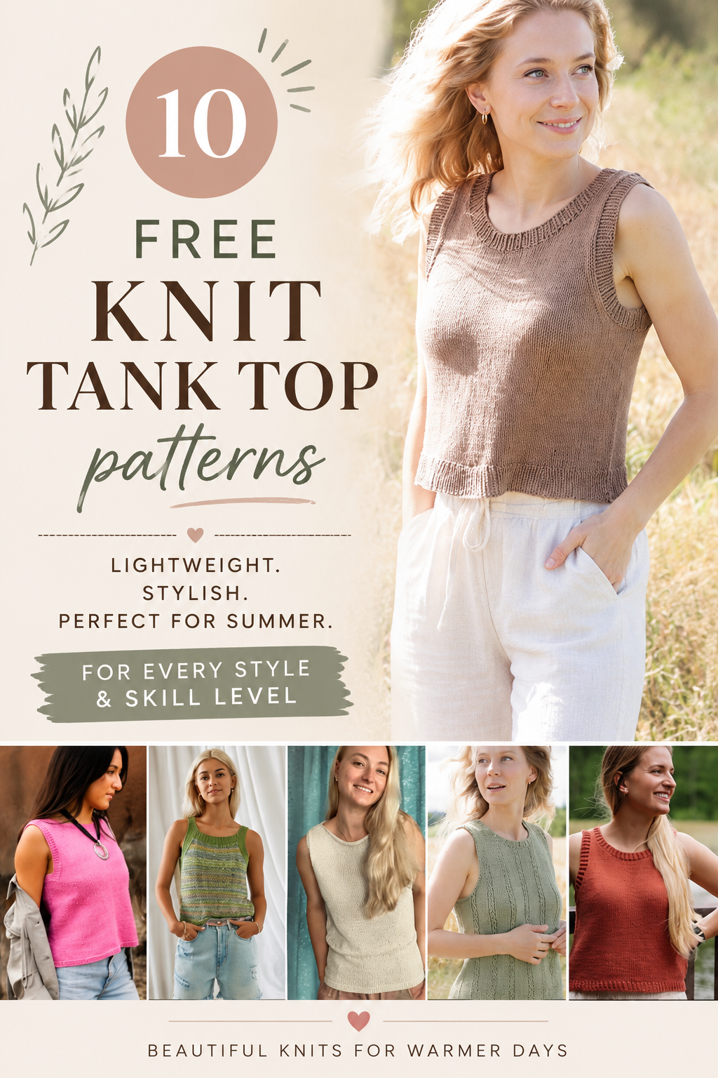 Free Summer Tank Knitting Patterns