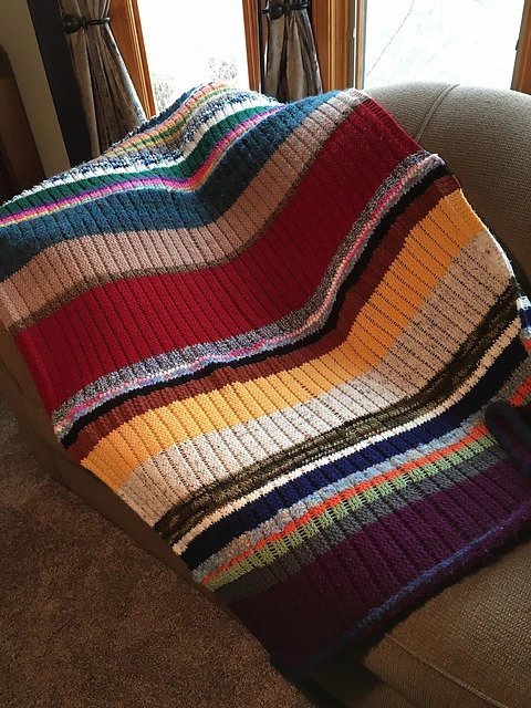 Ravelry: Striped Loom Knit Afghan pattern by Kristen Mangus