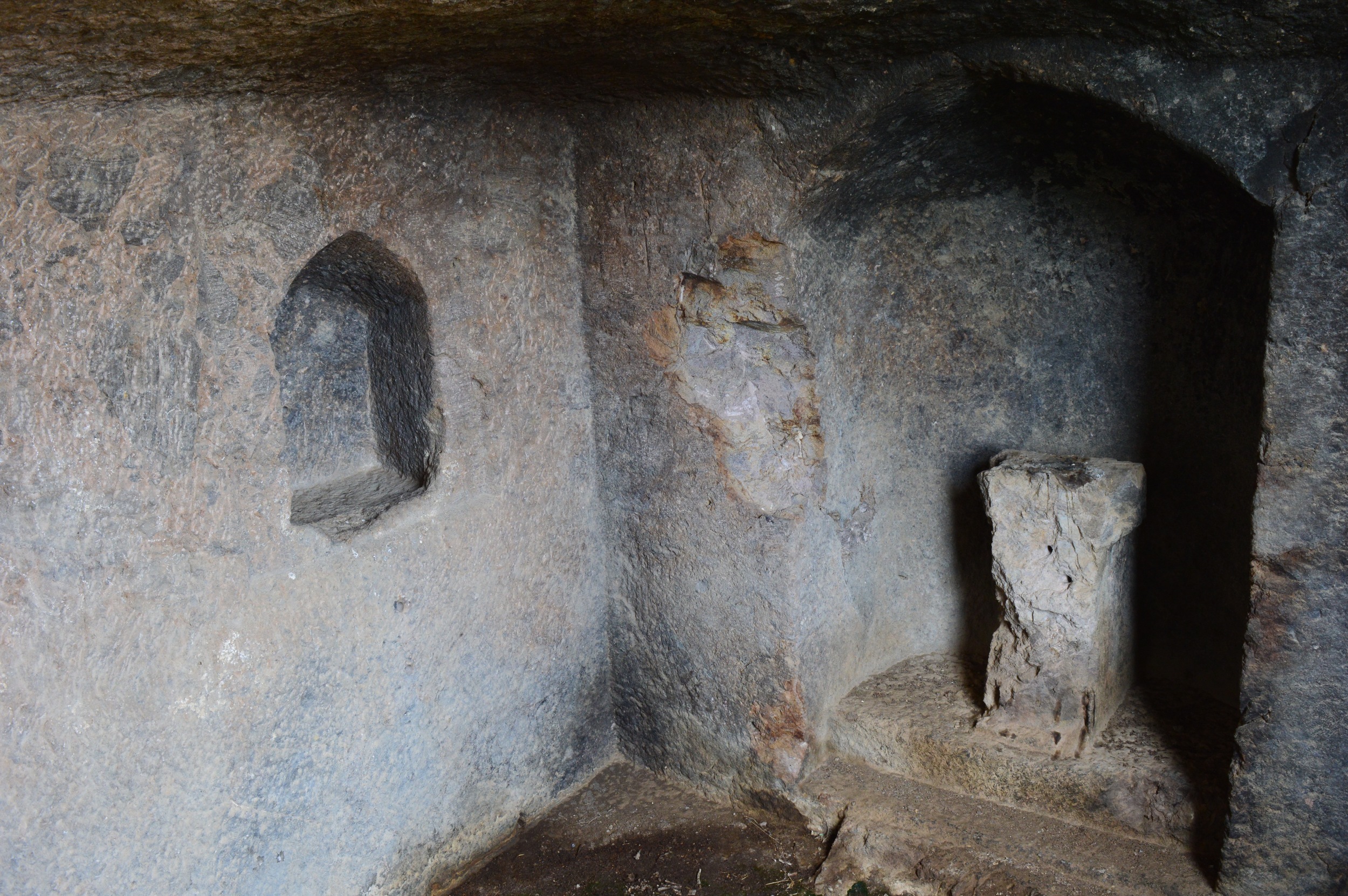 Inside the rock temple. 