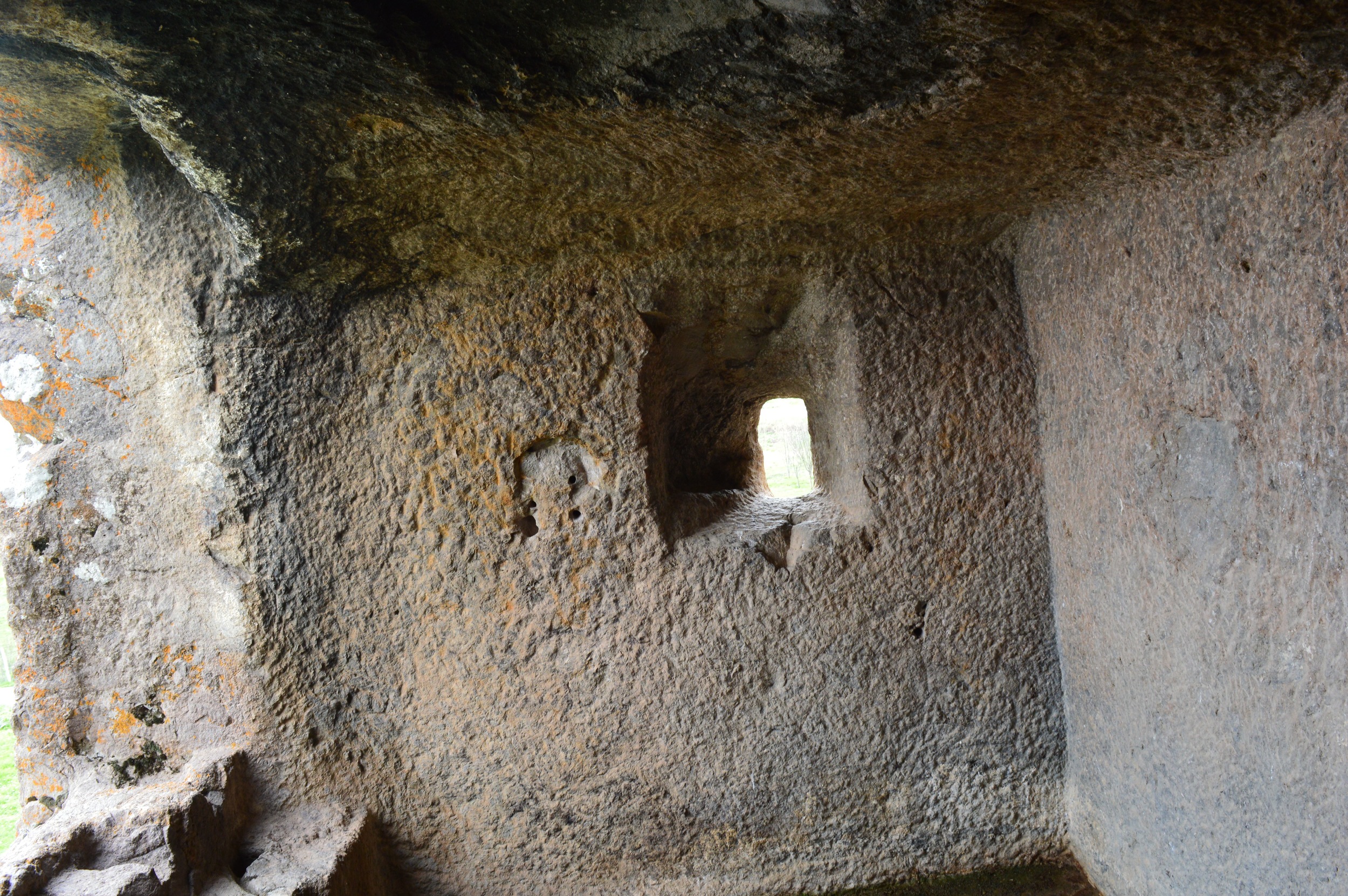 This window allowed worshippers to spy on possible intruders. 