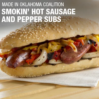Smokin' Hot Sausage and Pepper Subs - from the Made in Oklahoma Coalition
