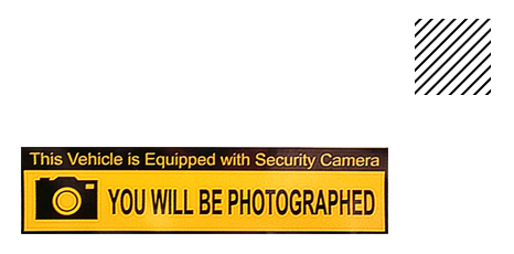4 X CCTV IN OPERATION IN THIS VEHICLE STICKERS SIGNS STICKER 