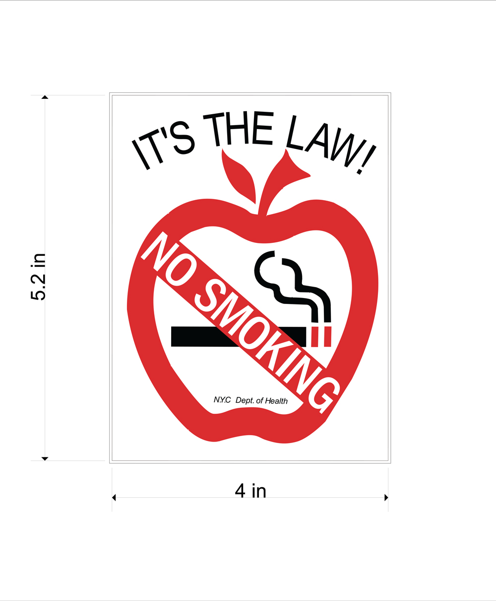 van hire commercial vehicle YY002 No Smoking Signs / Stickers for taxi 