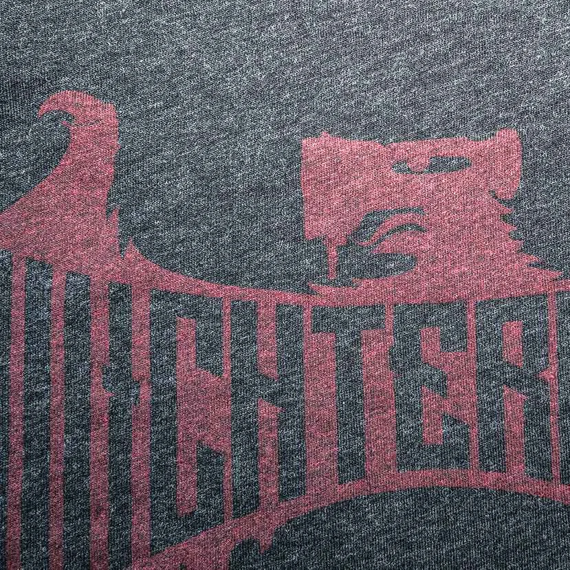VINTAGE LOOK water-based ink on a cotton/polyester blend.