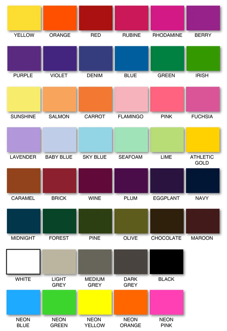 Customink Color Chart Ink Colors — Twin City Tees | Custom Shirts | Minnesota