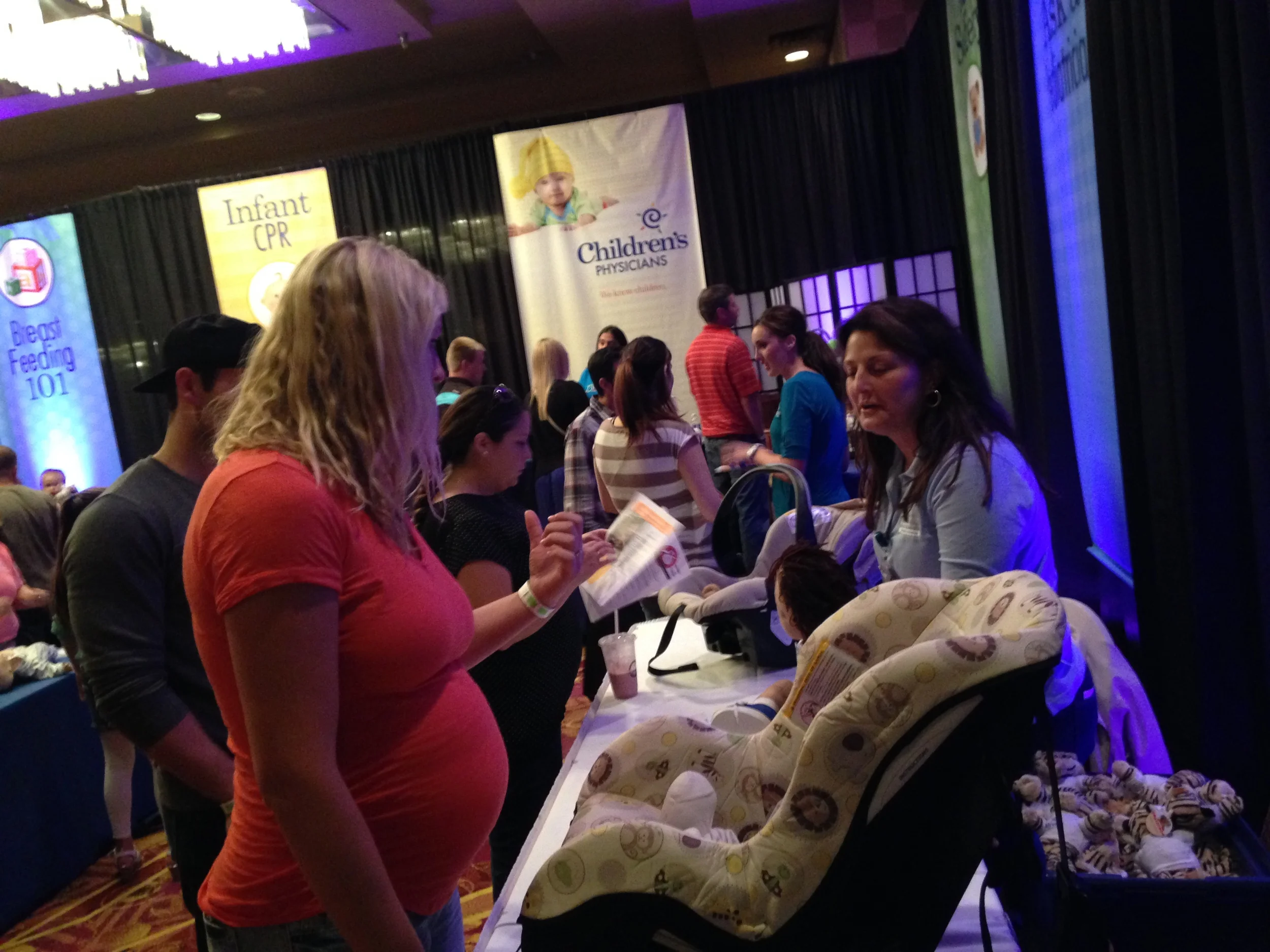 Baby Safety Sanctuary where families learn car seat safety, infant CPR, and how to set up a safe nursery! "I am sitting in line witnessing great conversations between first time expecting moms, a mom with her expecting daughter, strangers who have a baby bump in common. It's a beautiful thing! - Johanna F's Facebook message while waiting in line of 1000 for Swag Bags "I give a five star for the event. This was our first time going. I was skeptical because of the reviews from last year but obviously they listened to the peoples comments. Everyone was so nice and helpful. I loved all the vendors. I also loved the fact that there were actual gifts and free samples. It seems like these days its really hard to find samples and in order to try something out you have to buy it. There was a mommy station and classes too. Lots of good information, and good people. I will come again and tell my mommy friends about it too. Thank you so much for setting up such a wonderful event!" - Sara K's Facebook Review of June 2016 Show "My daughter and I had a great time. This was a first for both of us, and there was so much to see and learn.. And to top it off she won Most deserving mother to be....so exciting...." - Tracie B Grandma and attendee posting her experience on Facebook
