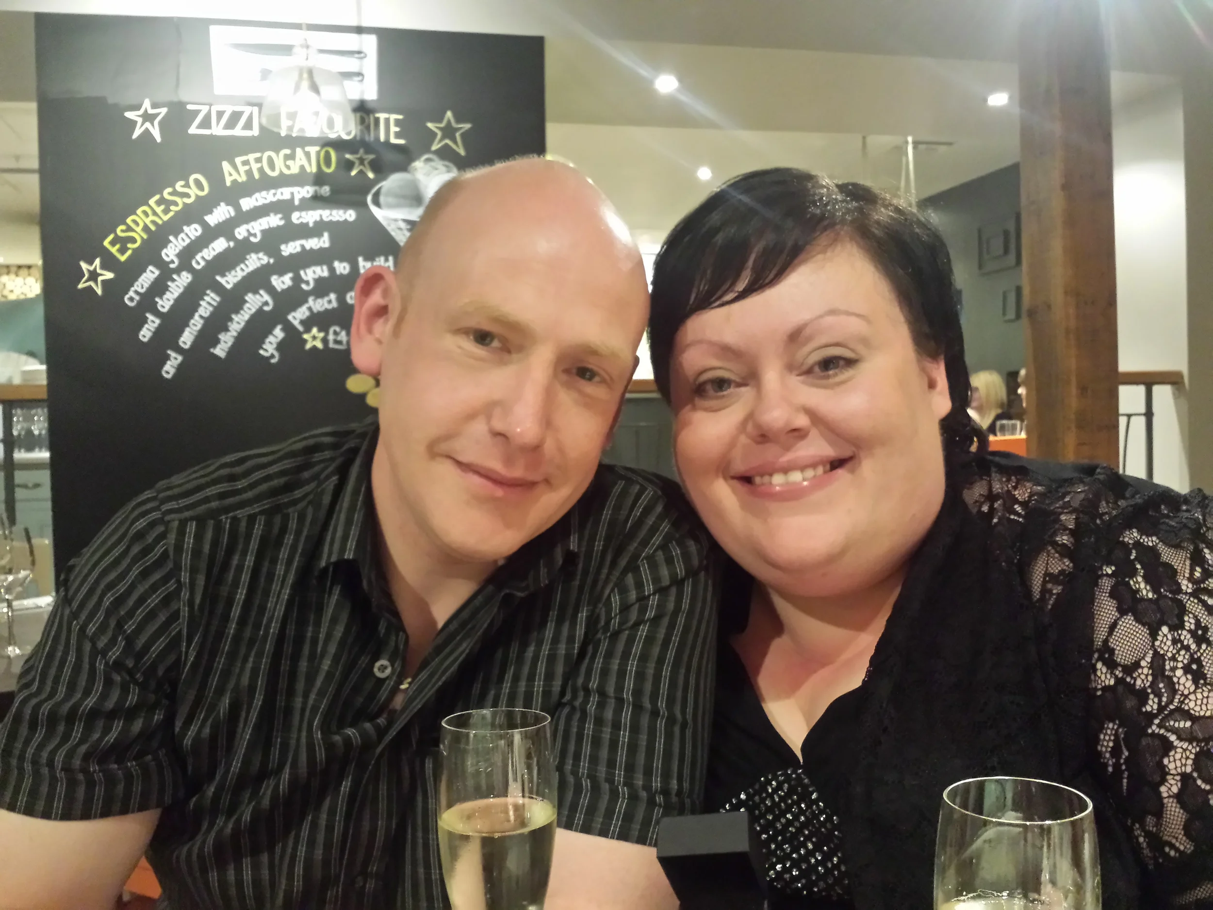 My partner, Maria &amp; I on the evening we got Engaged to be Married