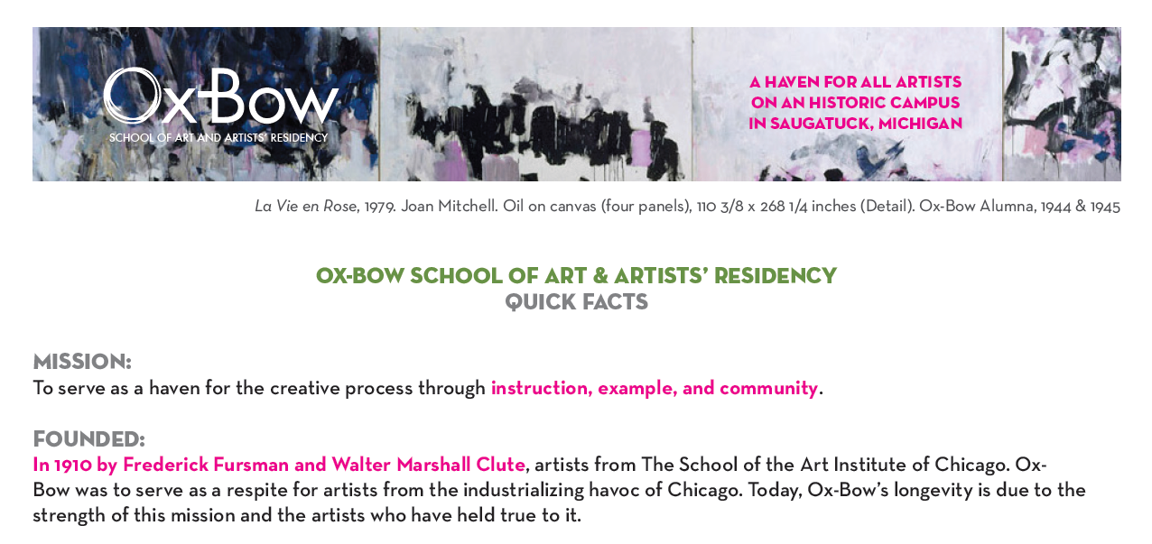 Organizational Fact Sheet for Donors