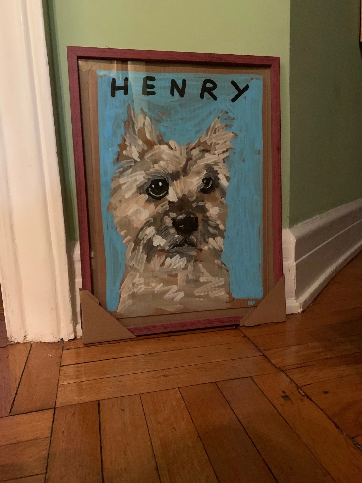 He’s about a day away from finding his place on the wall.