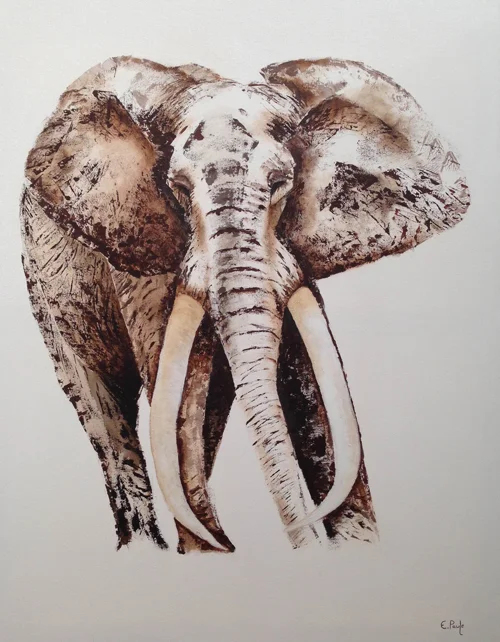 Old Tusker 55 x 43 inches (Acrylic)