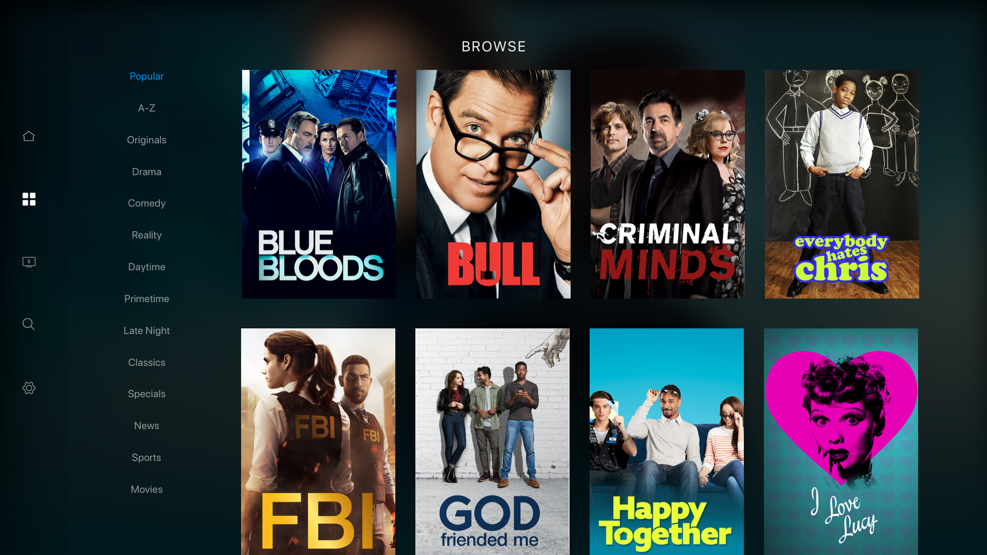 Client: CBS- Art Direction, UX Design CBS All Access OTT Platform 