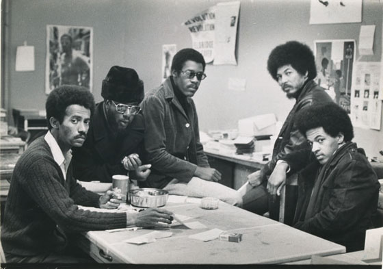 Black Panther Members at Chapter Headquarters, San Francisco, 1969.