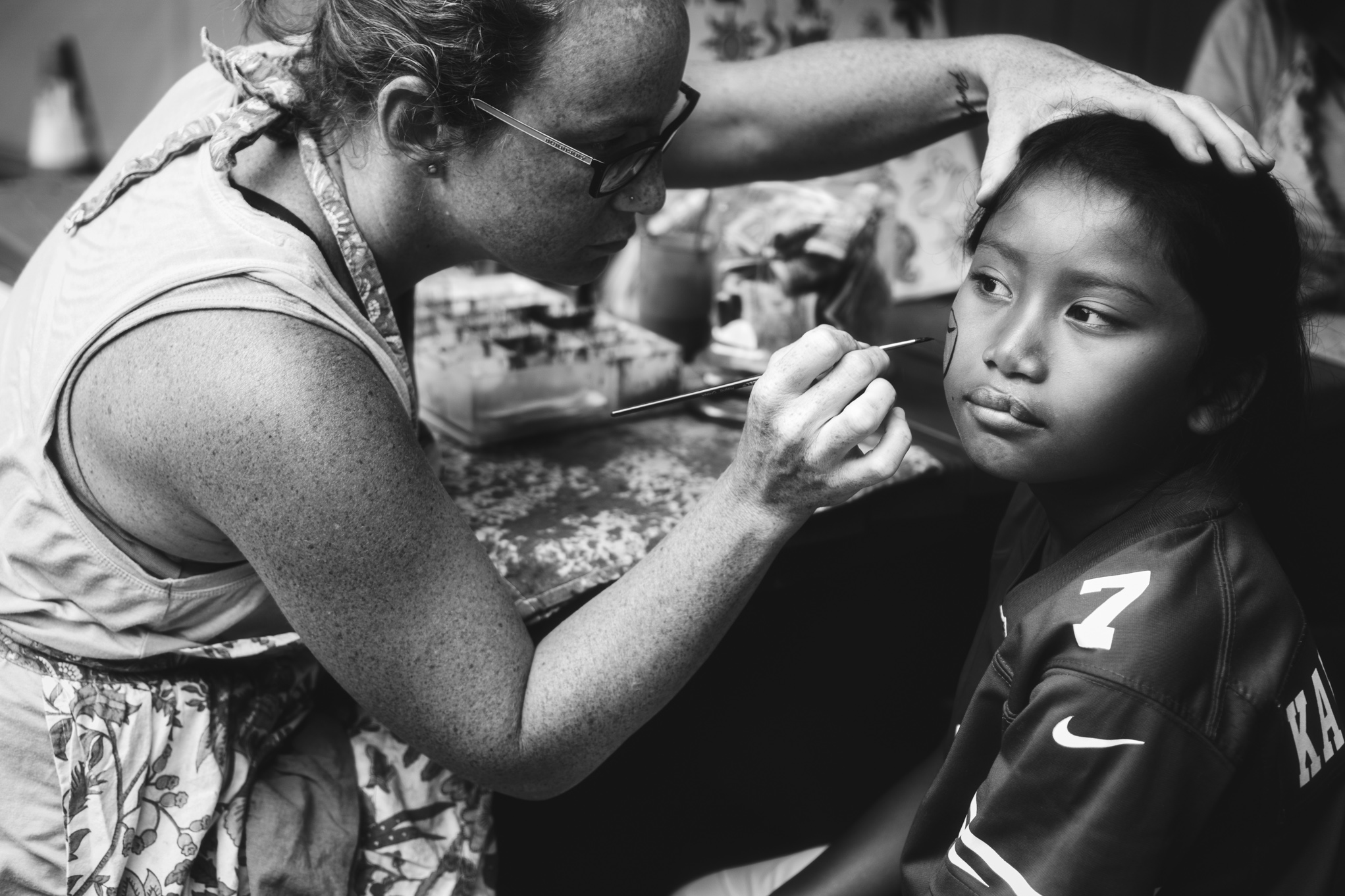Face painting at our Racetrack. Most of the images below were taken with my smaller camera. Sony a6000. 