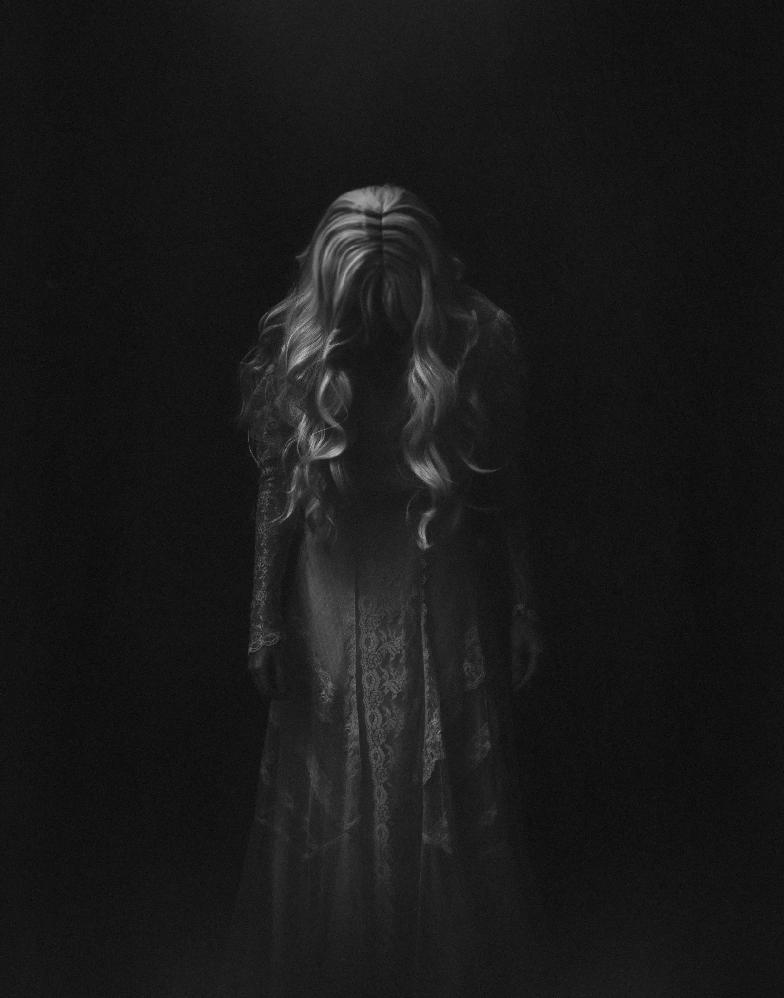 2017 came and I bought a wig at the Halloween shop. It was another way to add anonymity to my self-portraits. By this time I had my black and white editing down.