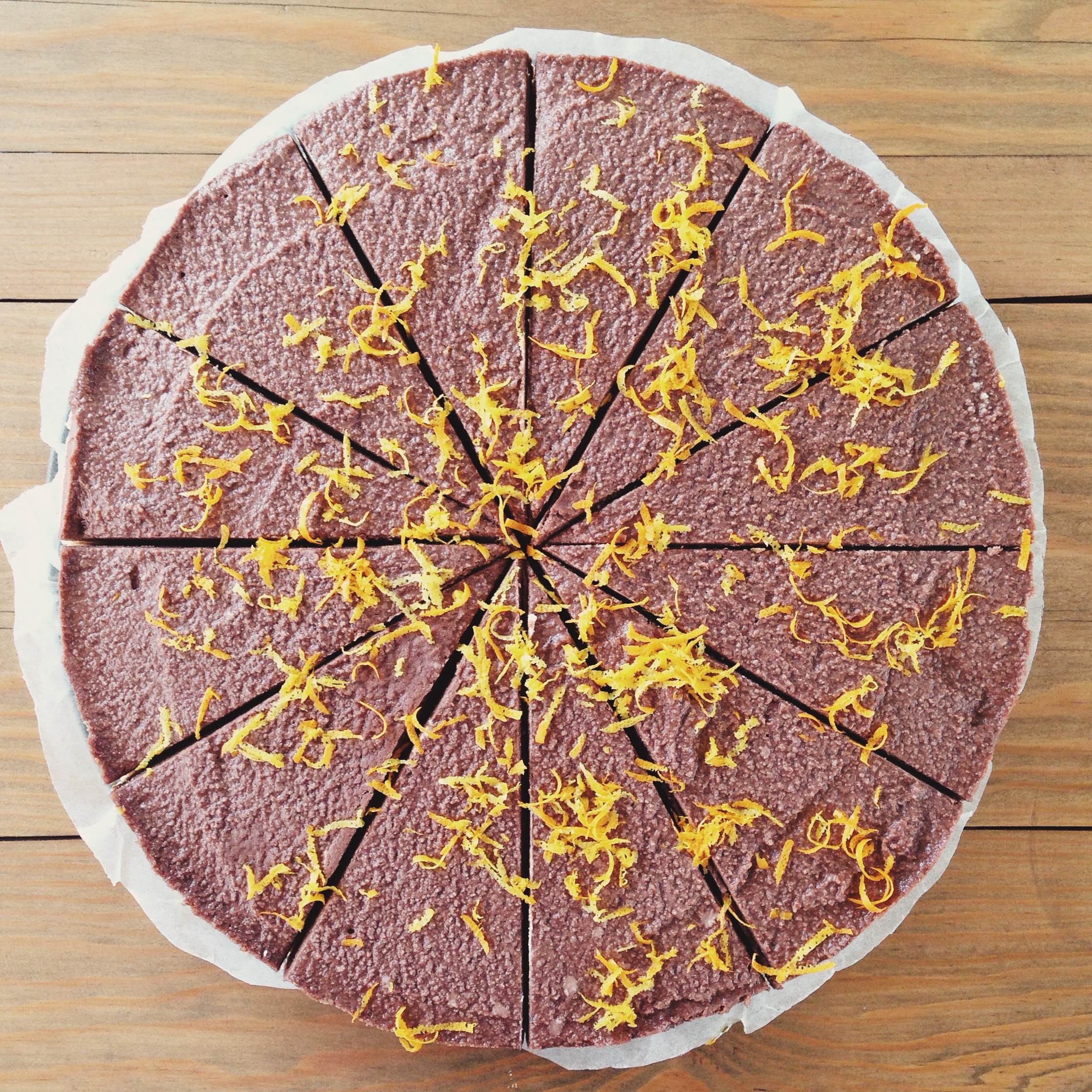 Cheesecake Vegan de Chocolate & Laranja